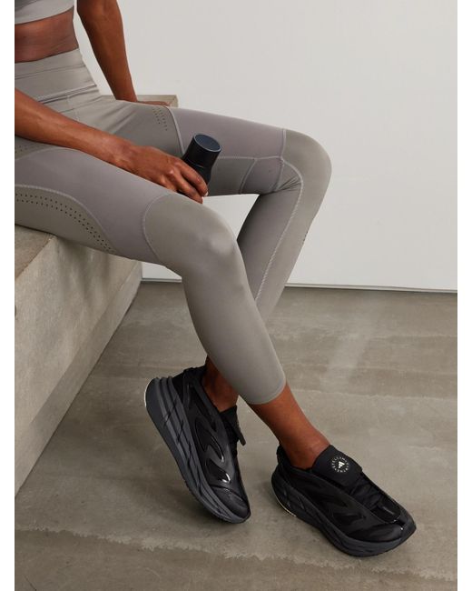 Adidas By Stella McCartney Black Adistar Mesh And Shell Sneakers
