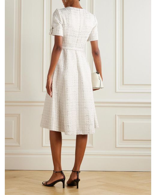 knee length dresses for ladies Grand Reveal Tweed Midi Dress