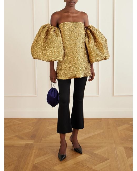 ‎Dima Ayad Natural Cloqué Blouse