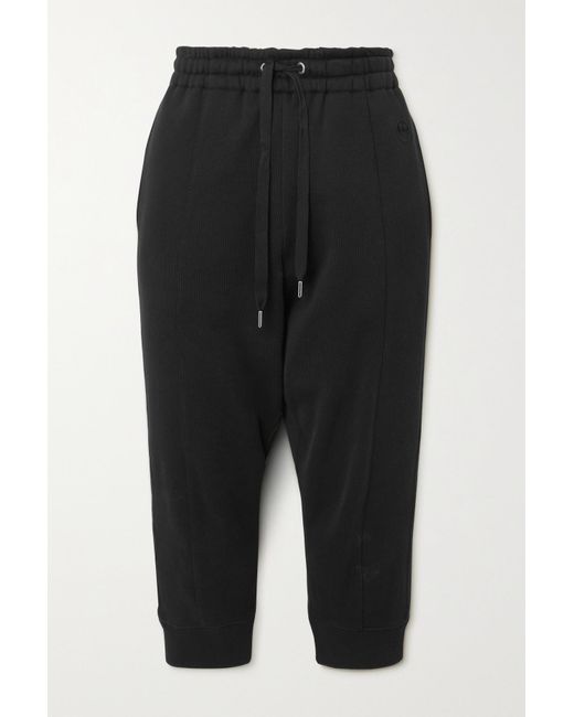 AZ FACTORY Cropped Organic Cotton And Pyratex Seacellblend Track Pants