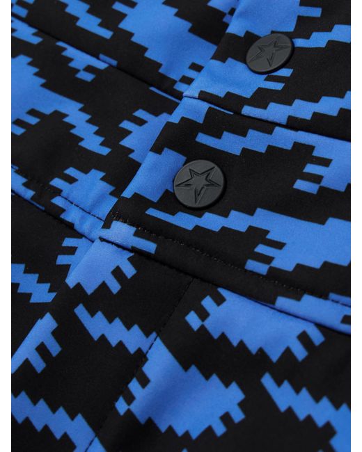 Perfect Moment Blue Aurora Bedruckte Bootcut-Skihose