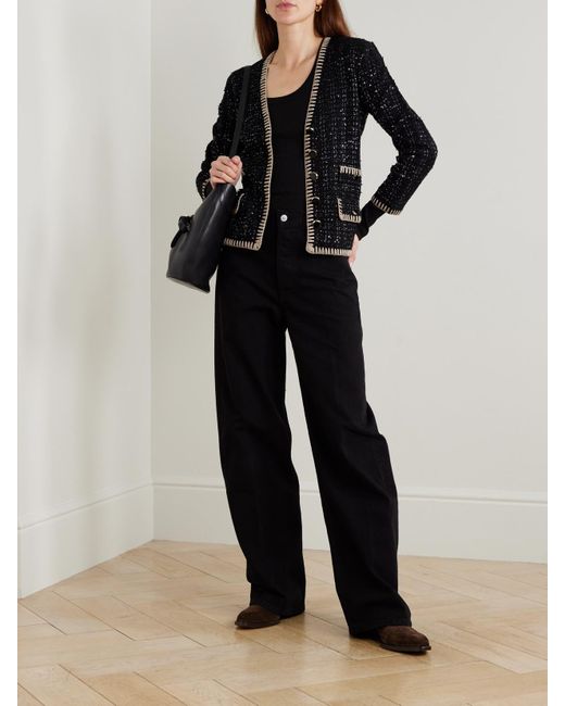 Veste En Tweed À Sequins Ceriani Veronica Beard en coloris Black