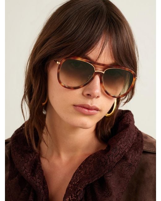 Barton Perreira Green Fossett Aviator-Style Tortoiseshell Acetate And-Tone Titanium Sunglasses