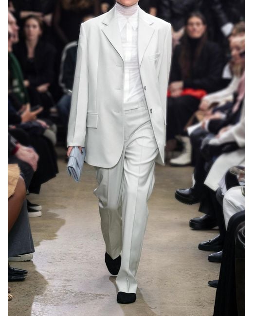 Proenza Schouler White Teddy Hose Mit Geradem Bein Aus Baumwoll-Twill