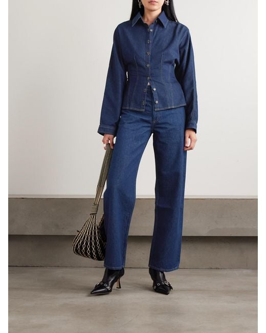 Agolde Blue Devon Denim Shirt