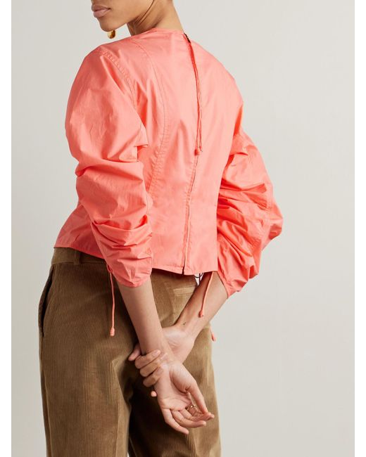 Haut En Popeline De Coton À Fronces Lorna Ulla Johnson en coloris Red