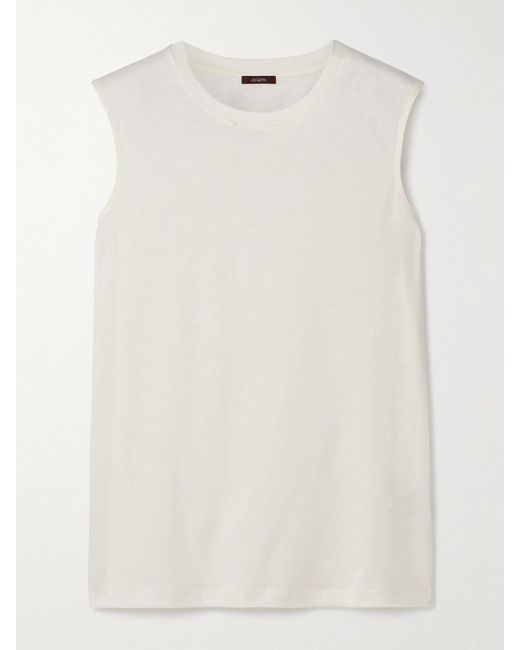 Joseph White Tanktop Aus Jersey Aus Einer Baumwoll-Seidenmischung
