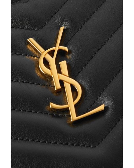 Saint Laurent Black Monogramme Quilted Leather Pouch