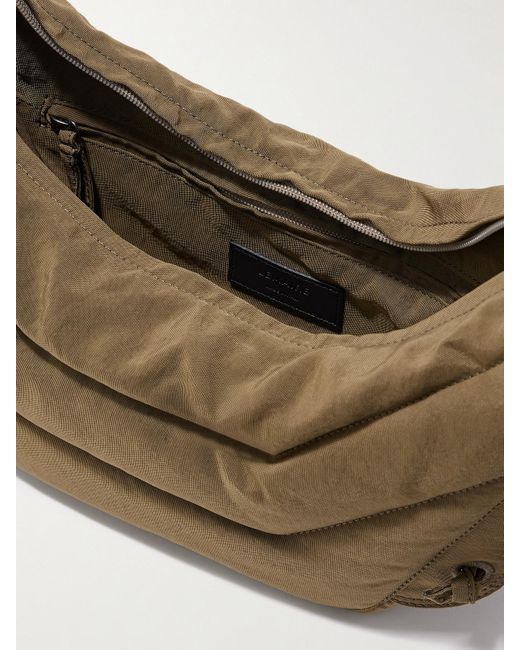 Lemaire Gray Soft Game Kleine Wattierte Schultertasche Aus Gestepptem Recyceltem Canvas