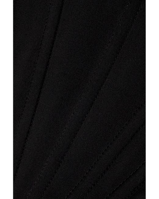 Versace Black Icons Verkürztes Bustier Aus Satin Mit Verzierungen