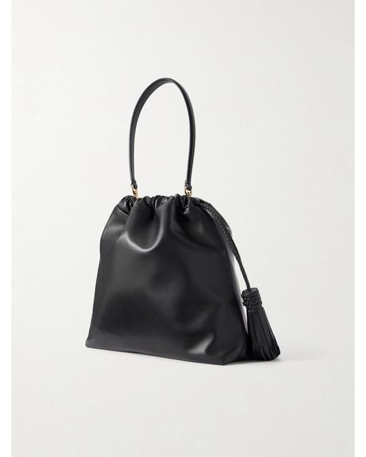 Etro Black Kalispera Tasseled Leather Shoulder Bag