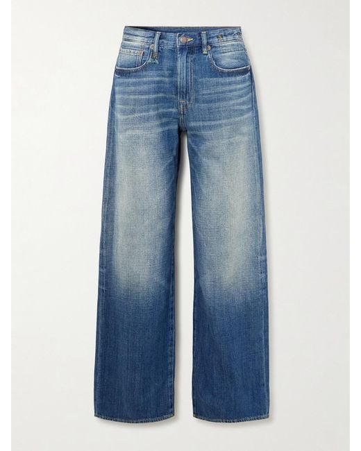 R13 Blue D'Arcy Loose Wide-Leg Jeans