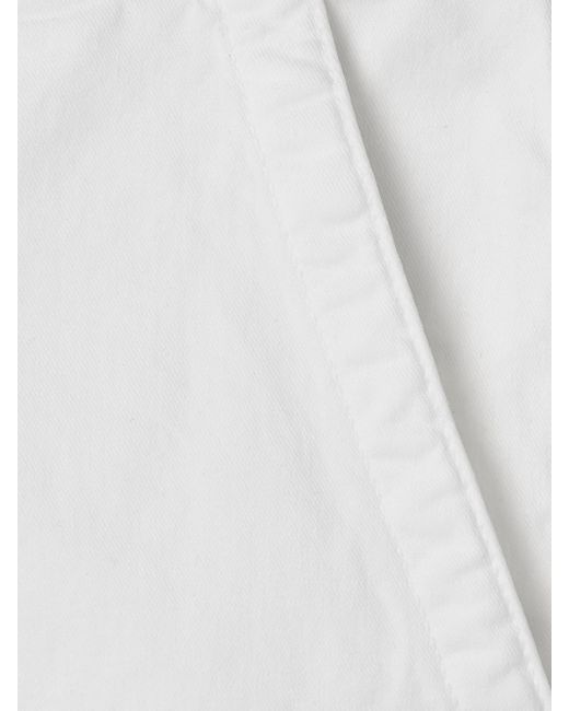Nili Lotan White Shorts Aus Einer Baumwollmischung Mit Falten