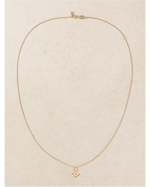 Sydney Evan Metallic 14-Karat, Pearl And Diamond Necklace