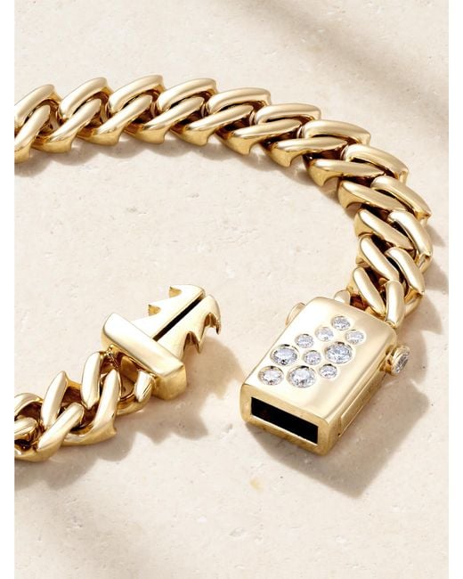 UNIFORM OBJECT Metallic Curb 18-Karat Diamond Bracelet