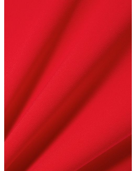Monot Red Strapless Crepe Gown