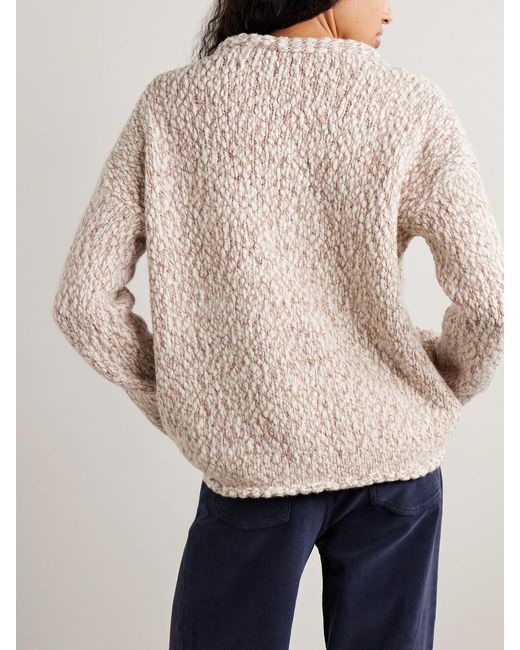 La Ligne Natural Eclair Merino Wool-Blend Sweater