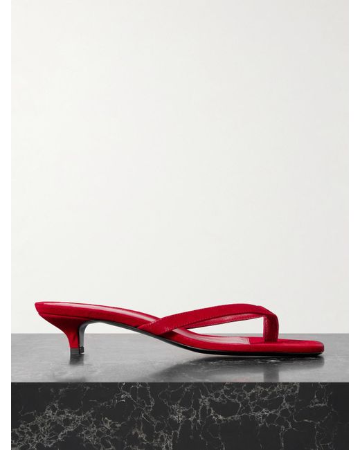 Totême  Red Suede Sandals