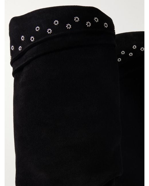 Isabel Marant Black Lezra Embellished Suede Ankle Boots