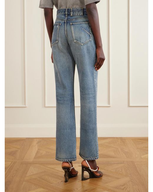 Alaïa Blue High-Waist Straight-Leg Jeans