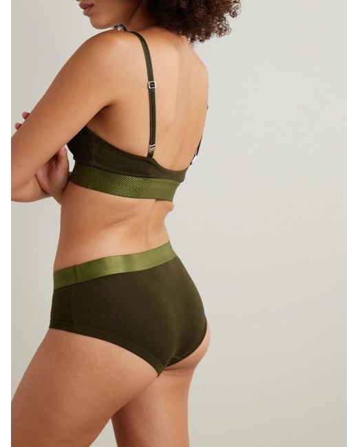 CDLP Green Set Aus Drei Höschen Aus Stretch-Tencel-Lyocell