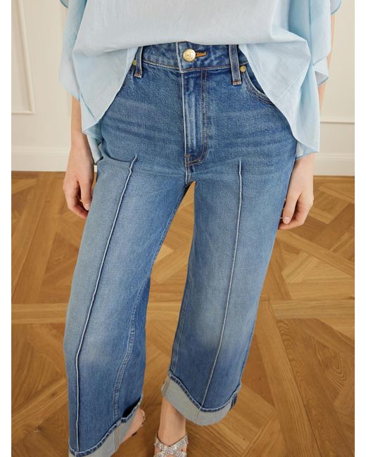 Ulla Johnson Blue Genevieve Wide-Leg Jeans