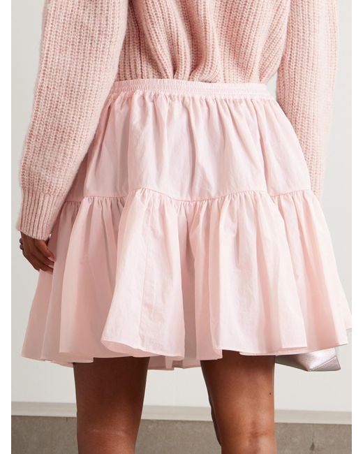 CECILIE BAHNSEN Pink Minirock Aus Taft