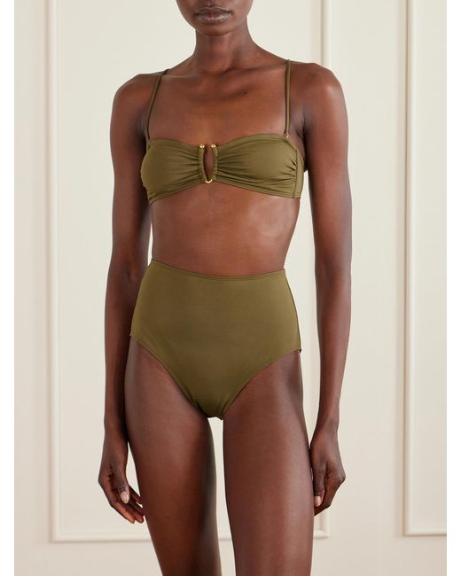 Nili Lotan Green Bikini Briefs
