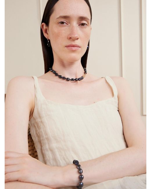 Lucy Delius Natural 14-Karat Pearl Beaded Necklace
