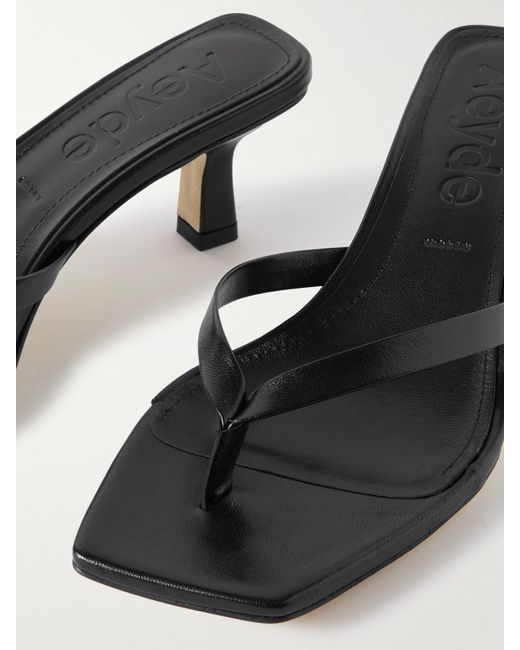 Aeyde Black Wilma Leather Sandals