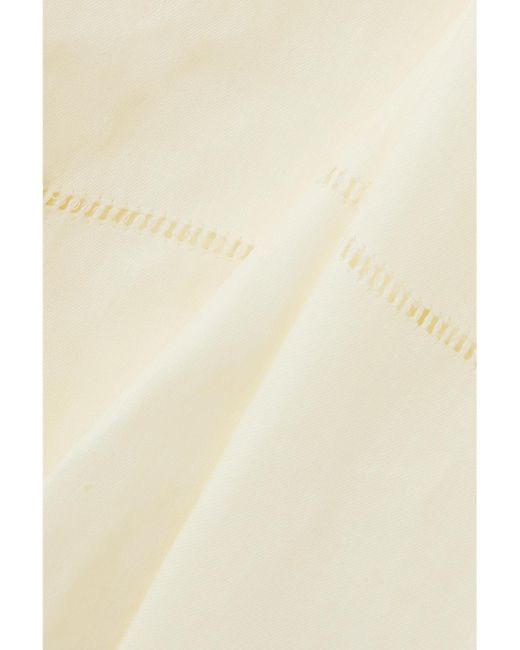 Bottega Veneta Natural Embroidered Linen Shirt