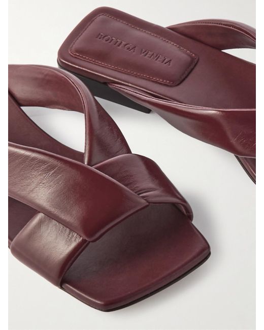 Bottega Veneta Brown Riva Padded Leather Sandals