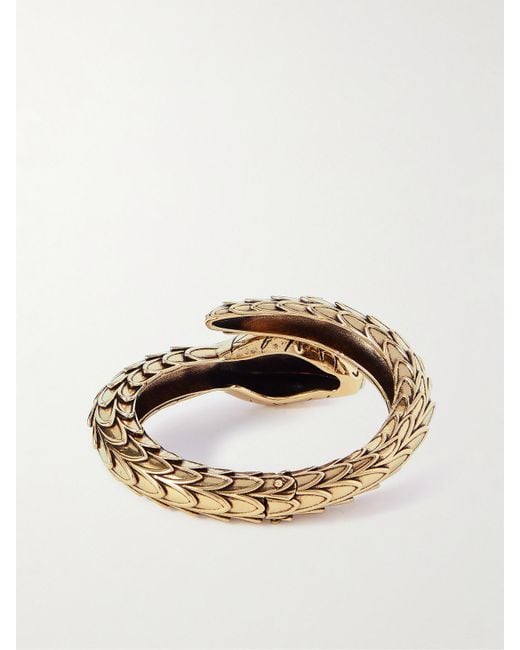 Chloé Metallic Snake-Tone Cuff