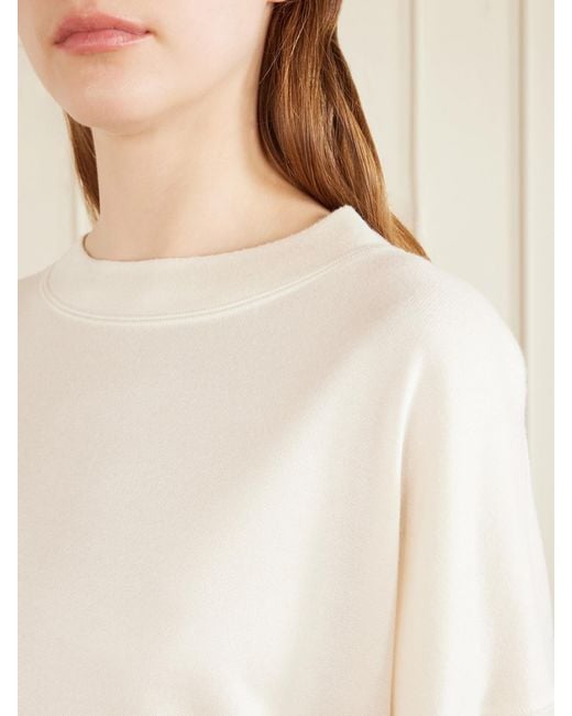 Khaite White Dylan Silk Sweatshirt