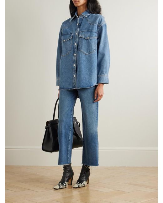 Agolde Blue Lotta Organic Denim Shirt