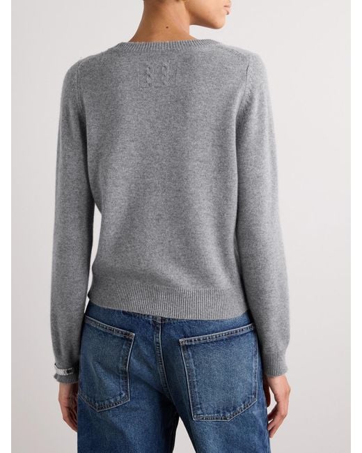 Nili Lotan Gray Nora Cashmere Sweater