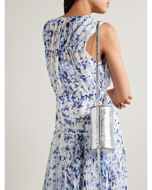 Proenza Schouler Silo Metallic Crinkled-Leather Shoulder Bag