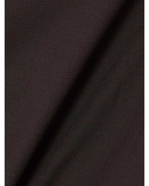 Brunello Cucinelli Black Wool-Blend Midi Skirt
