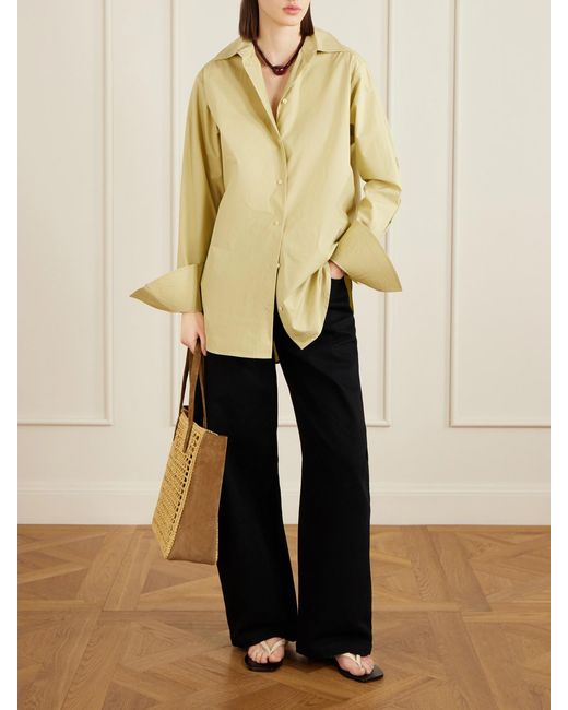 OSSOU Yellow Haze Cotton-Poplin Shirt
