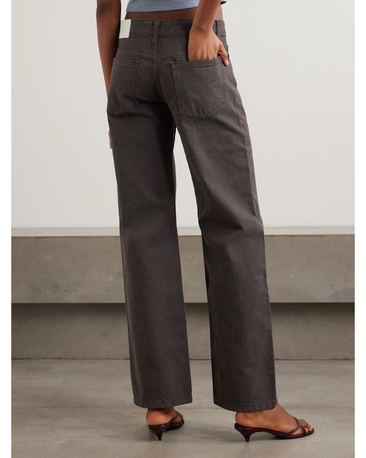 St. Agni Brown 90S Low-Rise Straight-Leg Cotton-Canvas Jeans