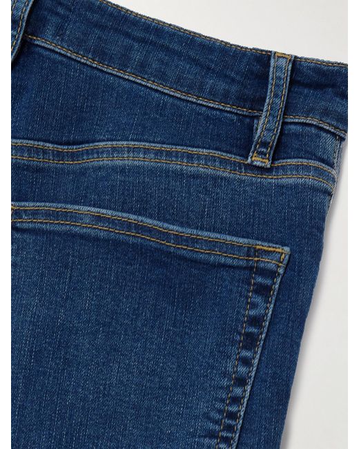 FRAME Blue The Pencil Cropped High-Rise Slim-Leg Jeans