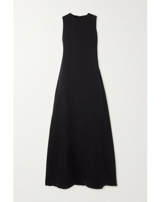 The Row Eno Silk-crepe Maxi Dress in Black | Lyst UK