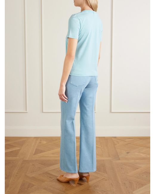 Chloé Blue Printed Cotton-Jersey T-Shirt