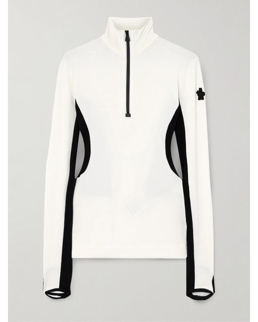 Moncler Natural Color-Block Stretch-Jersey Base Layer