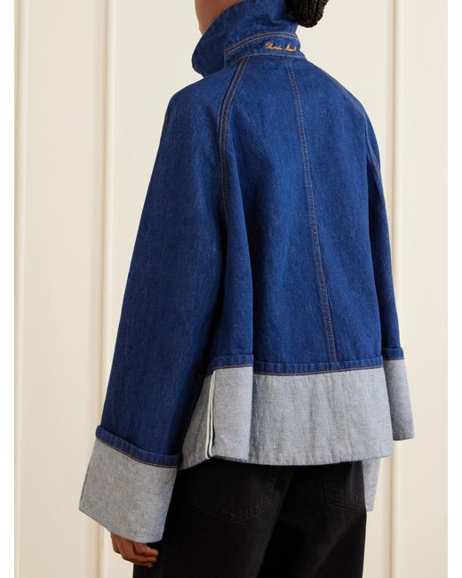 Brandon Maxwell Blue The Wells Denim Jacket