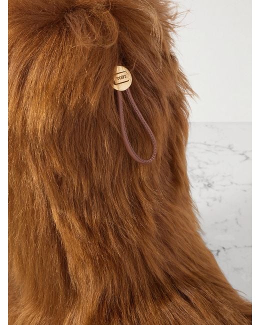 Tod's Brown Shearling Ankle Boots