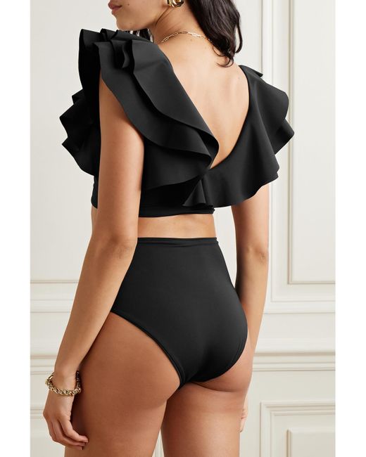 Maygel Coronel Black Net Sustain Mila Bikini Mit Volants