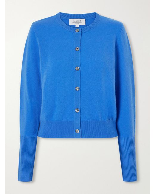La Ligne Blue Cashmere Cardigan