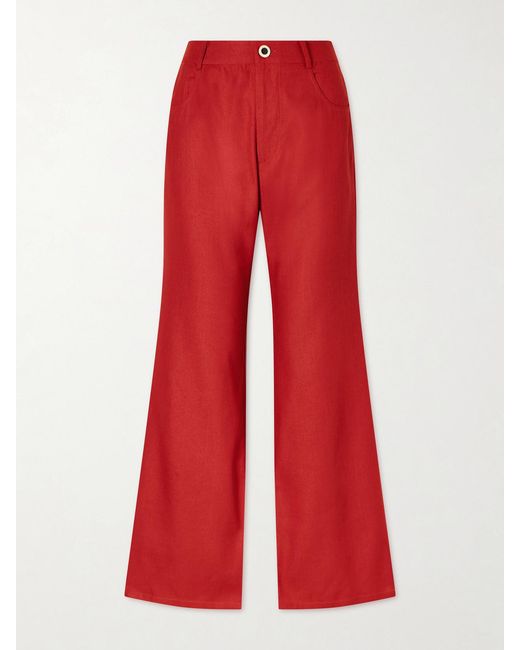 Alix Of Bohemia Bunny Russet Silk Flared Jeans