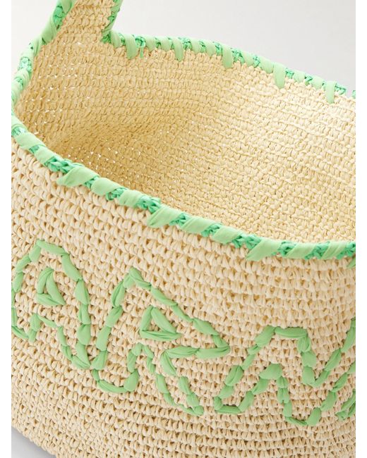 Marni Natural Tote Aus Raffiabast Mit Stickereien